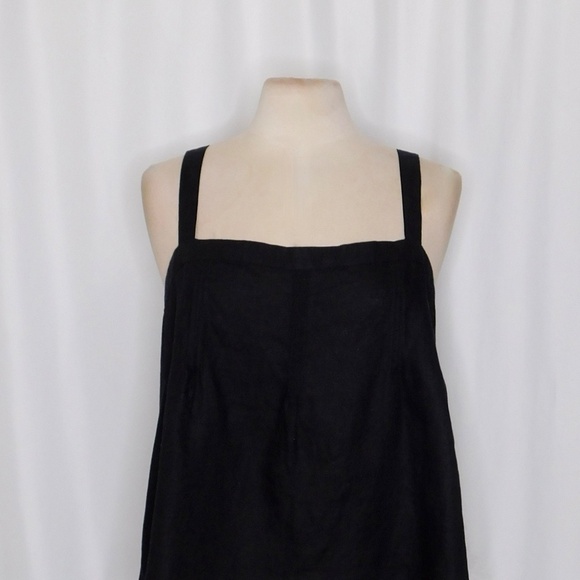 NWT!! J. CREW Linen Bow Back Linen Top Solid Black Tank Preppy Blouse X-Large - Picture 4 of 14